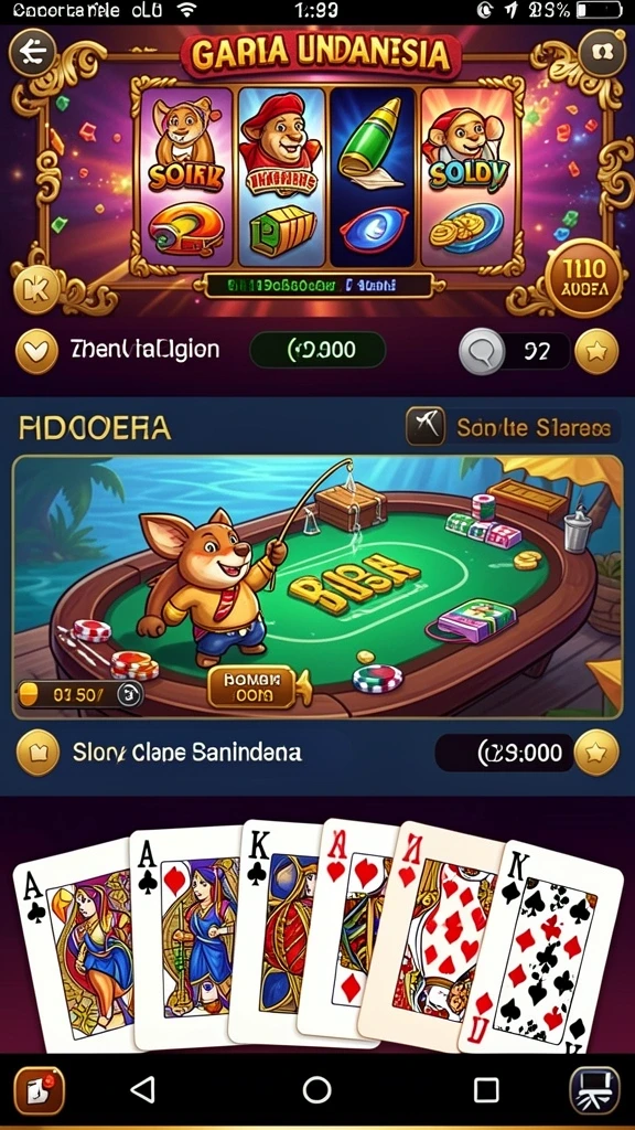 Pemandangan grafik yang menakjubkan dari dunia game.