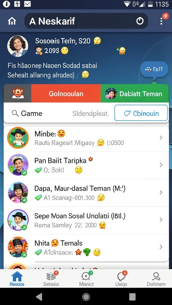 Screenshot tampilan antarmuka pengguna yang ramah.