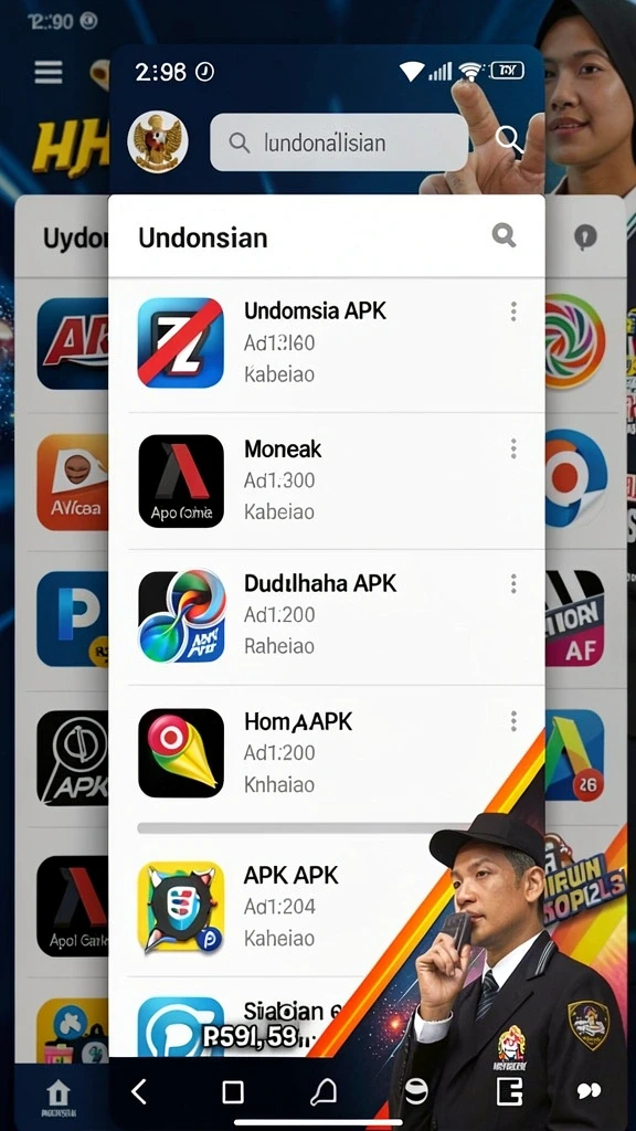 Menampilkan karakter unik yang dapat dimainkan di MAINDUIT.