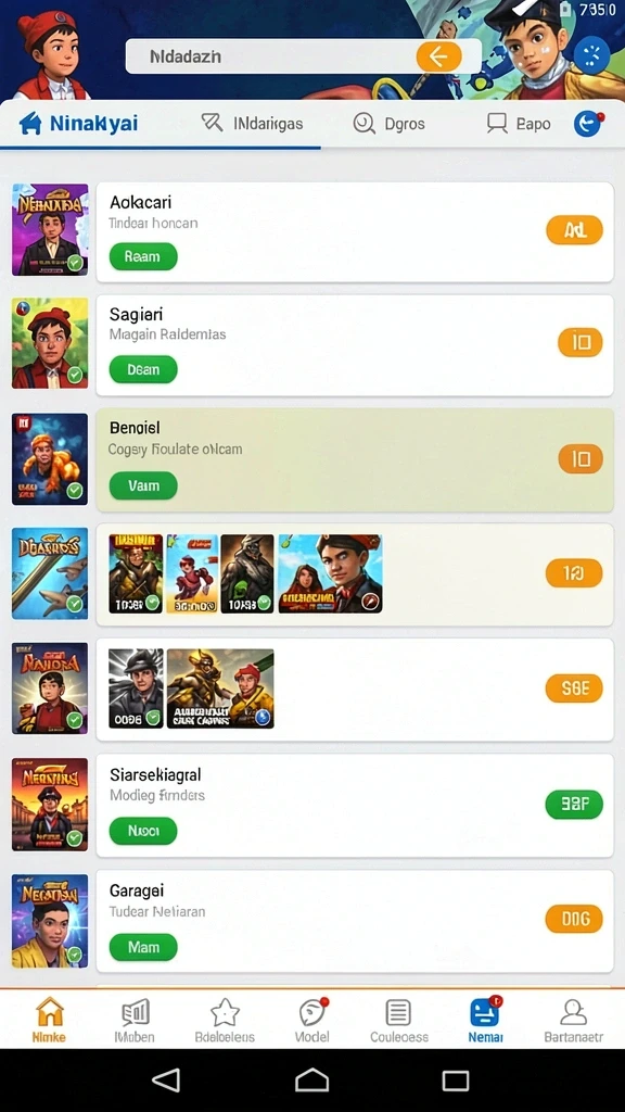 Tampilan utama aplikasi yang menarik dan user-friendly.