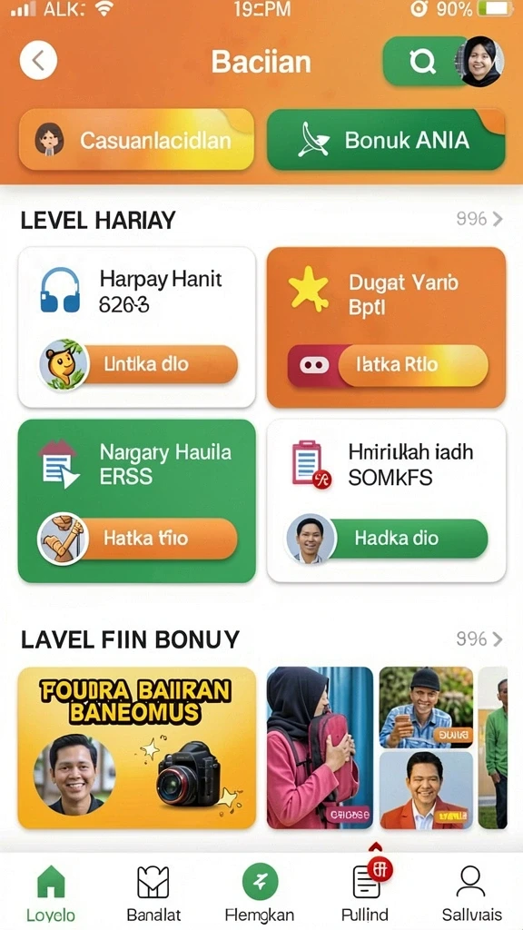 Tampilan karakter yang keren dan unik.