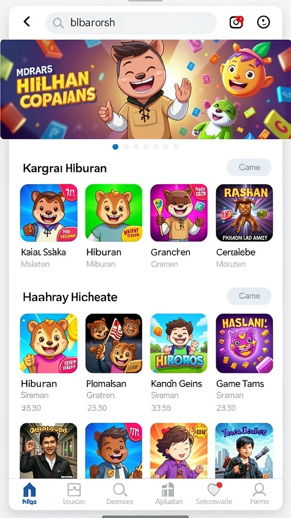 Tangkapan layar menampilkan grafis yang memukau.