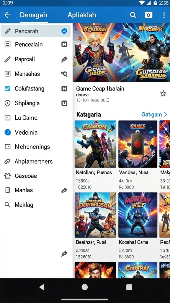 Tampilan karakter yang unik dan menarik.